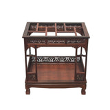 Chinese Rosewood Handmade Canopy Bed Miniature Display Art ws4276S