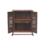 Chinese Rosewood Handmade Chest Cabinet Miniature Display Art ws4280S