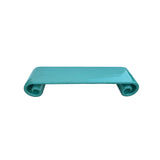 Distressed Aqua Turquoise Blue Scroll Long Rectangular Coffee Table Stand ws4426S