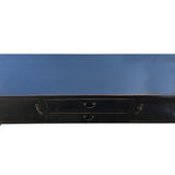 Oriental Black Lacquer Swing Drawers Low TV Media Console Cabinet cs7623S