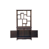 Brown Oriental Two Sided Display Curio Cabinet Room Divider cs6113BS