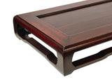 16.5" Reddish Brown Wood Rectangular Simple Legs Display Stand Riser st1064S