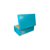 Small Oriental Round Hardware Turquoise blue Rectangular Container Box ws3835AS