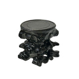 2.5" Dark Brown Wood Carving Square Round Table Top Stand Riser ws4004"