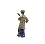 Chinese Porcelain Qing Style Dressing Pipa Playing Lady Figure ws4048S