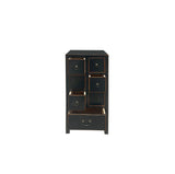 Oriental Black 7 Drawers Slim Narrow Chest Cabinet Stand ws4064S