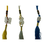 Set 3 Chinese Jade Stone Carved Accent Charm Tassel Display Art ws4203S