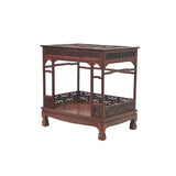 Chinese Rosewood Handmade Canopy Bed Miniature Display Art ws4276S