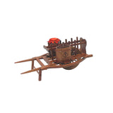 Chinese Rosewood Wine Pot on Single Wheel Cart Miniature Display Art ws4284S