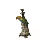 Vintage Handmade Ceramic Parrot Figure Candle Holder ws4356S