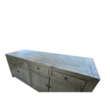 Chinese Oriental Distressed Gray Credenza Sideboard Buffet Table Cabinet ws4377S