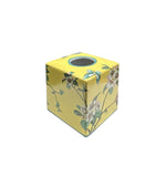 Yellow Flower Bird Graphic Square Porcelain Tissue Box Cover Container ws4819S