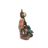 Chinese Oriental Porcelain Qing Style Dressing Fishing Lady Figure ws3687S