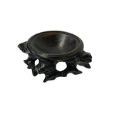 2.25" Dark Brown Wood Carving Hollow Circular Table Top Stand Riser ws3994S