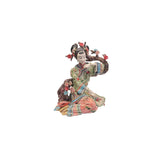 Chinese Porcelain Qing Style Dressing Blossom Tree Lady Figure ws4047S