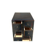 Oriental Black 7 Drawers Slim Narrow Chest Cabinet Stand ws4064S