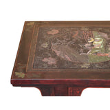 Vintage Chinese Color Lacquer People Scenery Graphic Low Kang Coffee Table ws4081S