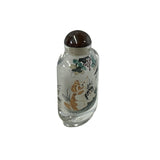 Chinese Inside Oriental Scenery Cats Graphic Glass Art Bottle ws4158S