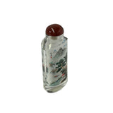 Chinese Inside Oriental Tree Mountain Graphic Glass Art Bottle ws4173S