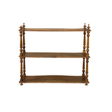 Vintage Continental Wall Display Shelf with Carved Finial Details ws4249S