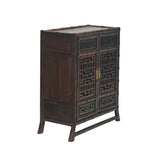 Chinese Rosewood Handmade Chest Cabinet Miniature Display Art ws4279S