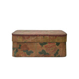 Vintage Pink Blossom Flower Graphic Rectangular Paper Mache Box ws4295S