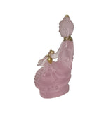 Pink Crystal Glass Bhaiṣajyaguru Medicine Guru Lapis Lazuli Light  Buddha Statue ws4827S