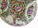 Set 3 Chinese Oriental Canton Porcelain Flowers Graphic Display Plate ws3868S