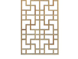 78.75" Raw Wood Rectangular Straight Line Geometric Pattern Wall Panel ws4012S