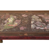 Vintage Chinese Color Lacquer People Scenery Graphic Low Kang Coffee Table ws4081S