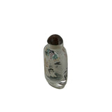 Chinese Inside Oriental Scenery Cats Graphic Glass Art Bottle ws4158S