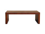 39" Simple Plank Wood Brown Rectangular Coffee Table Stand ws4251BS