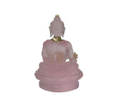 Pink Crystal Glass Bhaiṣajyaguru Medicine Guru Lapis Lazuli Light  Buddha Statue ws4827S