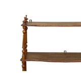 Vintage Continental Wall Display Shelf with Carved Finial Details ws4249S