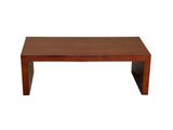 39" Simple Plank Wood Brown Rectangular Coffee Table Stand ws4251BS