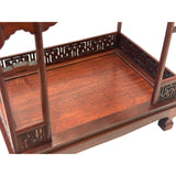 Chinese Rosewood Handmade Canopy Bed Miniature Display Art ws4276S