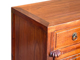 Oriental Chinese 2 Drawers Wood Pattern Brown Credenza Console Cabinet ws4018S