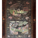 Vintage Chinese Color Lacquer People Scenery Graphic Low Kang Coffee Table ws4081S