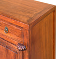 Oriental Chinese 2 Drawers Wood Pattern Brown Credenza Console Cabinet ws3981S