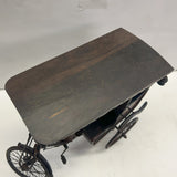 Chinese Rosewood Handmade Miniature Cycle Rickshaw Display Decor Art ws4090S