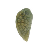 Hand Carved Detail Green Color Natural Jade Grape Fruit On Leaf Pendant n516S