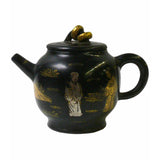 Zisha clay teapot - gold painter