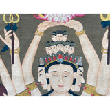 Large Chinese Canvas Art of 24 Arms Bodhisattva Kwan Yin Avalokitesvara cs7165S