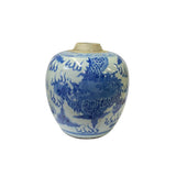 ginger jar - asian blue white jar - oriental temple jar