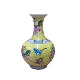 oriental dragon graphic vase - Fengshui pixiu graphic yellow vase