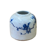 Lot 2 Chinese Blue White Porcelain Fat Base Flowers Graphic Small Vase ws2048S