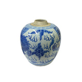 Oriental Handpaint Dragon Small Blue White Porcelain Ginger Jar ws2331S