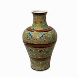 Oriental Yellow Thick Doped Color Bats Flowers Ceramic Vase ws2450S