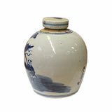 Chinese Oriental Small Blue White Kirin Kid Porcelain Ginger Jar ws1861S