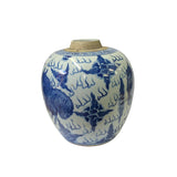 Oriental Handpaint Mythical Small Blue White Porcelain Ginger Jar ws2329S